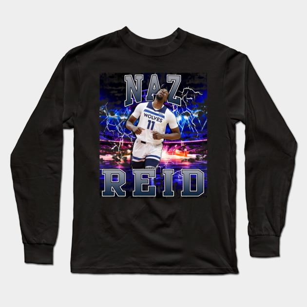 Naz Reid Long Sleeve T-Shirt by Gojes Art